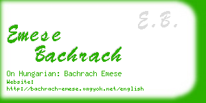 emese bachrach business card